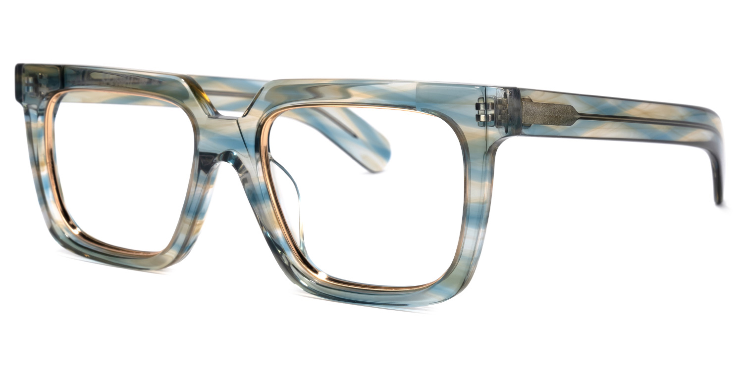 ZEELOOL Pitts Square Light-Blue Glasses