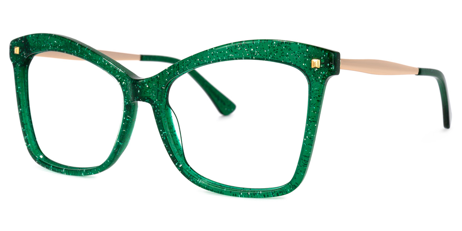 Isaebella Butterfly Green Glasses