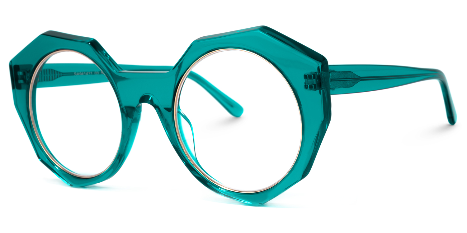 ZEELOOL Bogar Geometric Green Glasses