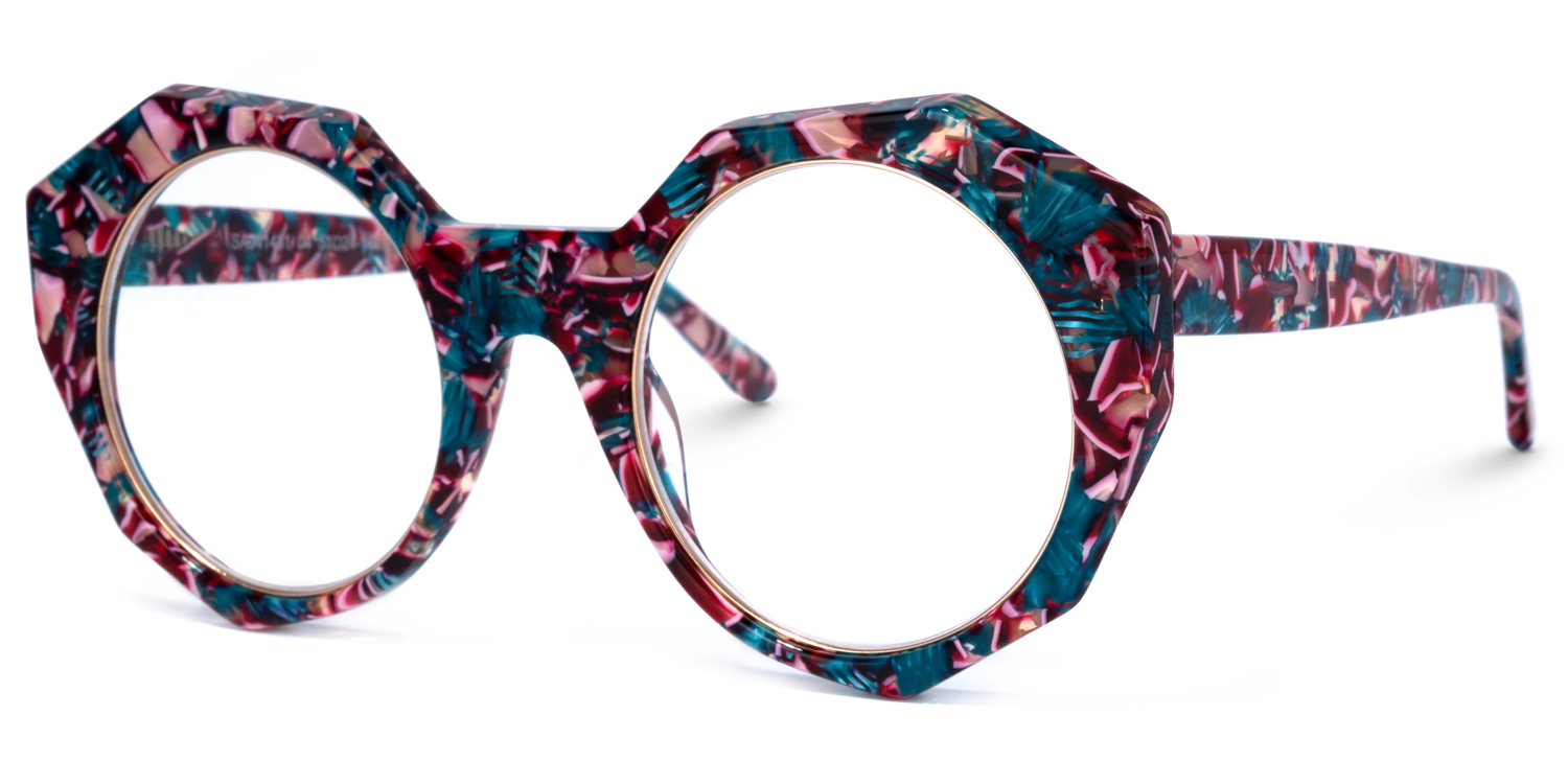 ZEELOOL Bogar Geometric Floral Glasses