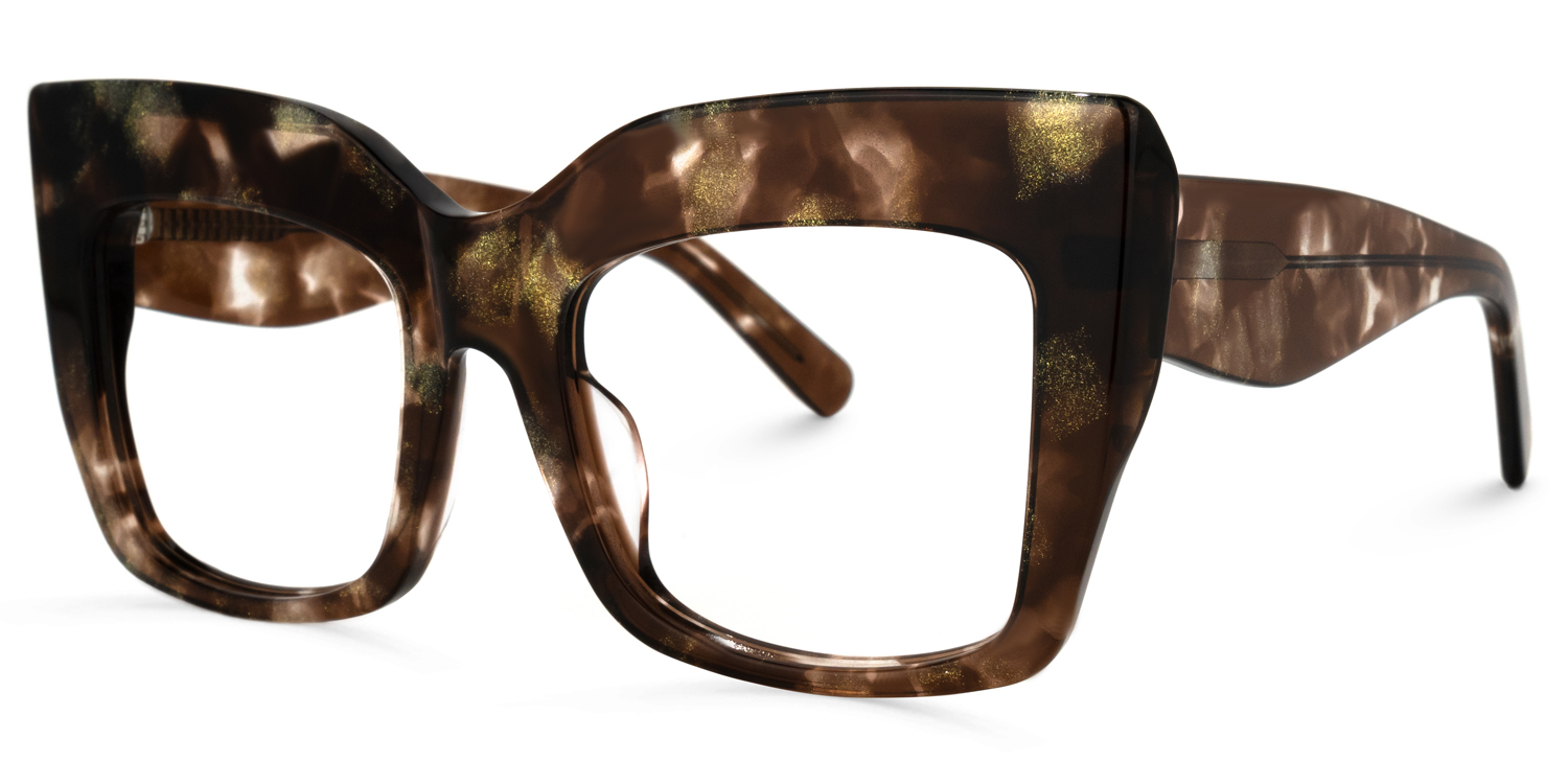 ZEELOOL Charmaine Cat Eye Brown Glasses