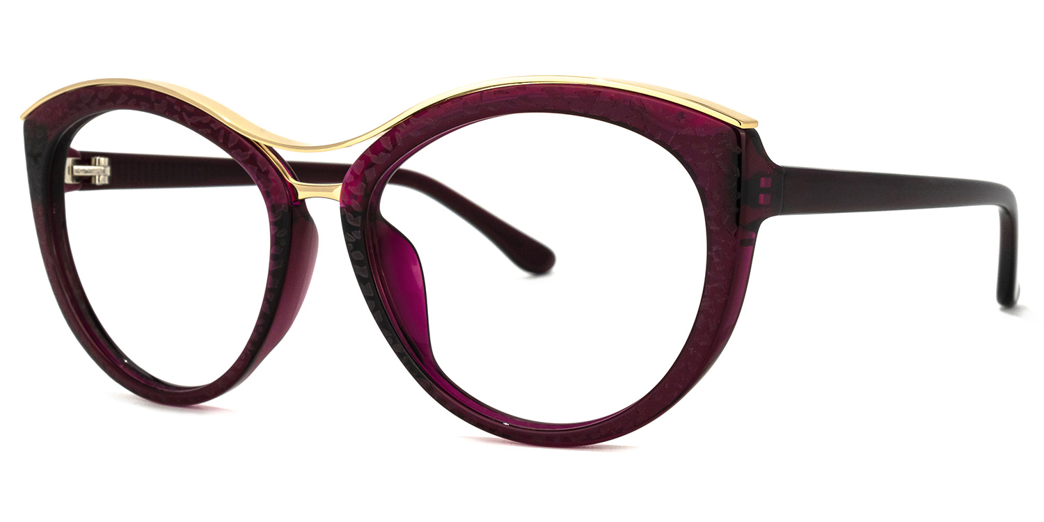 ZEELOOL Carol Cateye Wine Red Glasses