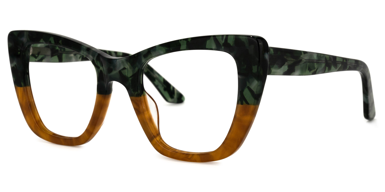 ZEELOOL Lewis Cateye Two-Tone Glasses