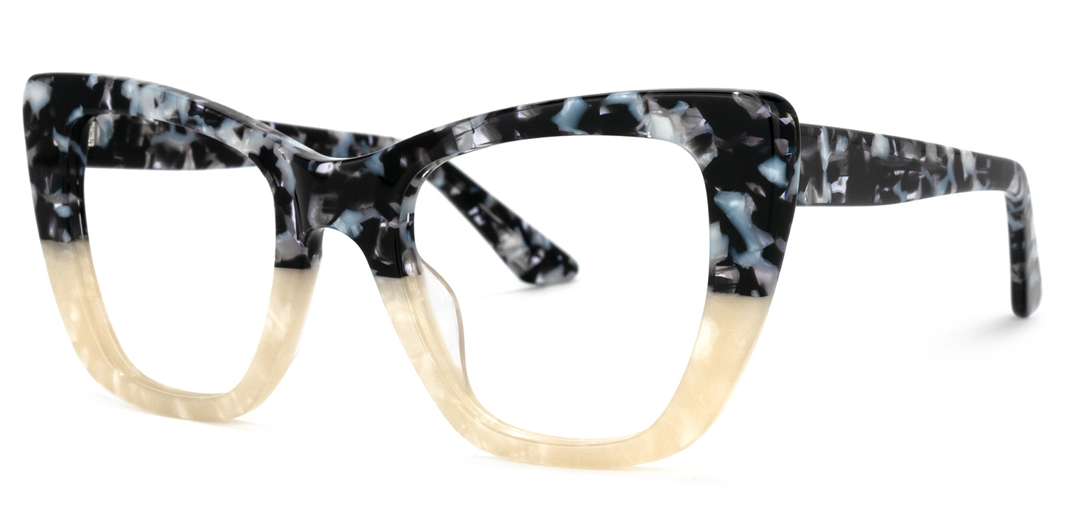ZEELOOL Lewis Cateye Marble Glasses