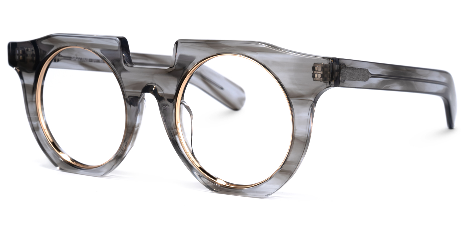 ZEELOOL Mckoy Geoemtric Gray Glasses