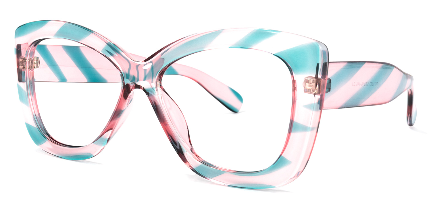 ZEELOOL Xanthus Butterfly Blue-Pink Glasses