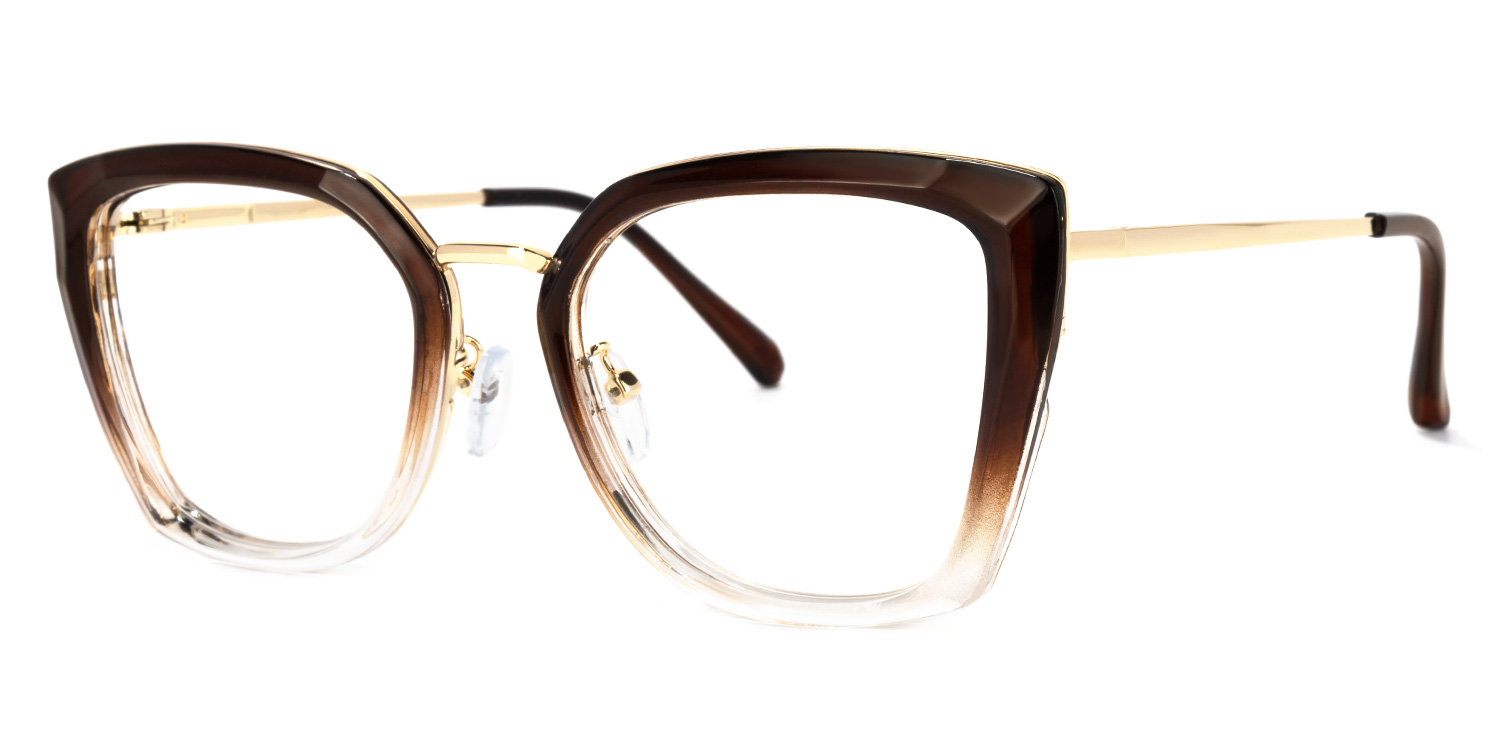 ZEELOOL Matos Sqaure Brown Glasses