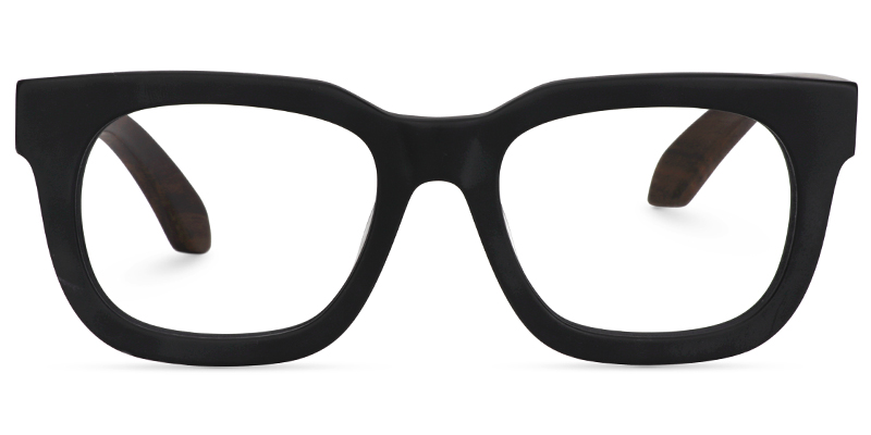 Sam Rectangle Wood Glasses0