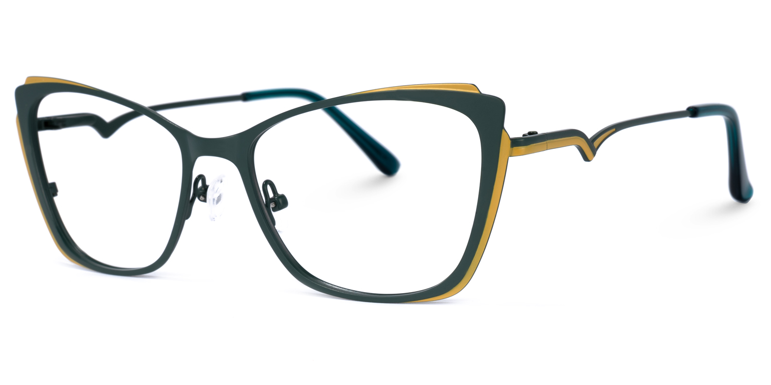 ZEELOOL Divas Cateye Green Glasses