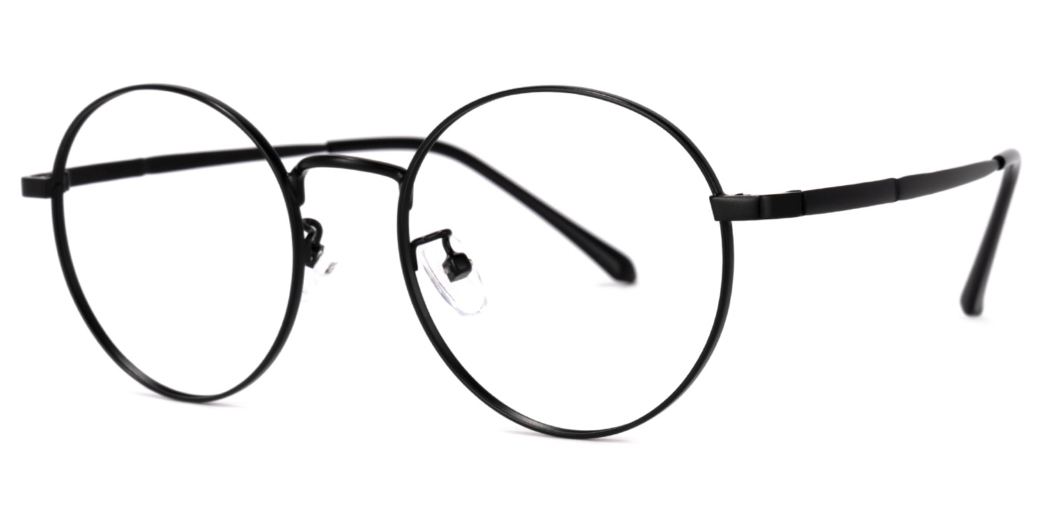 ZEELOOL Garbsen Round Black Glasses