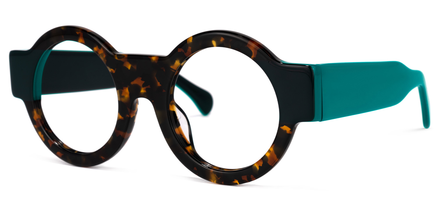 ZEELOOL Hardnett Round Tortoise Glasses