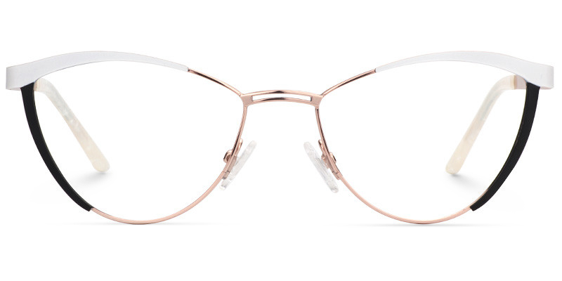Sydney Cat Eye White Glasses0