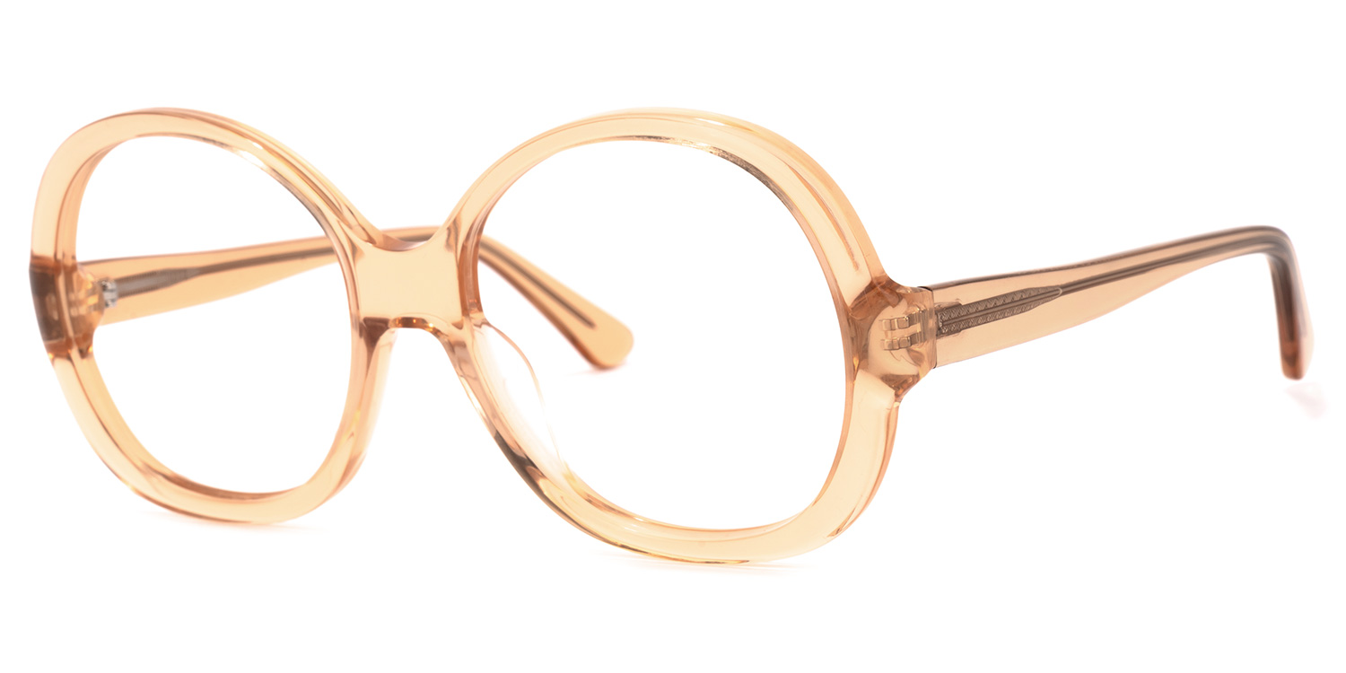 ZEELOOL Bryan Round Orange Glasses