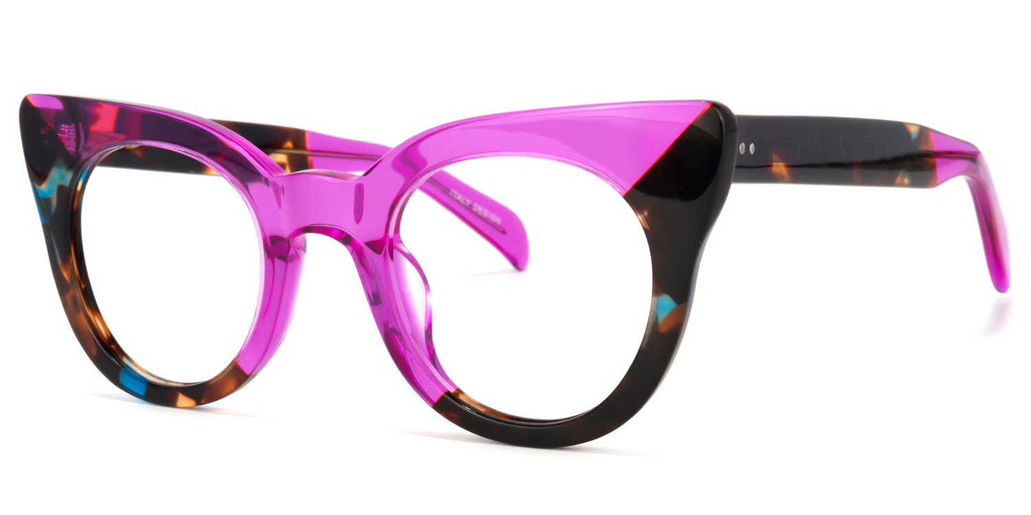 ZEELOOL Godwin Cateye Purple Glasses