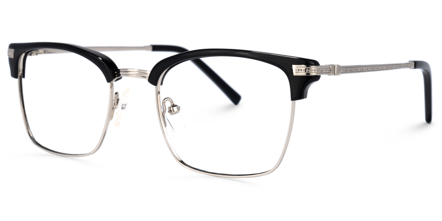 ZEELOOL Simmons Browline Black Glasses