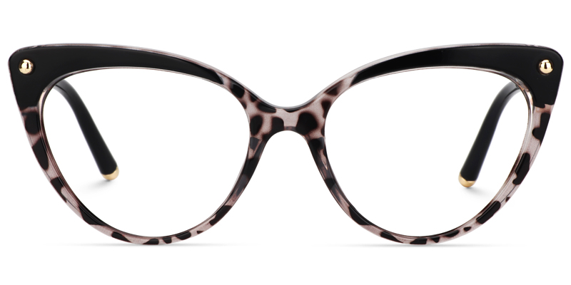 Cat Eye Tortoise&Crystal Glasses1