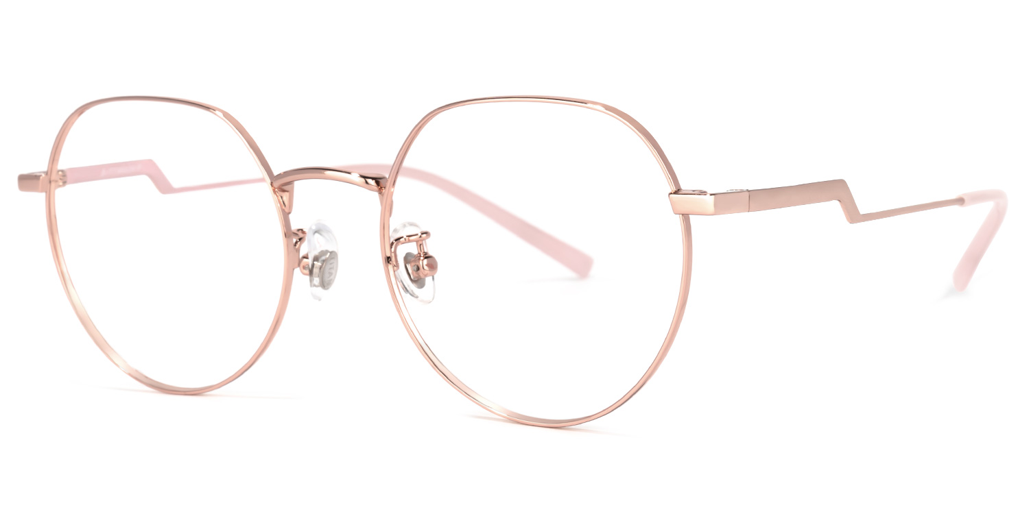 ZEELOOL Tiffany Round Pink Glasses