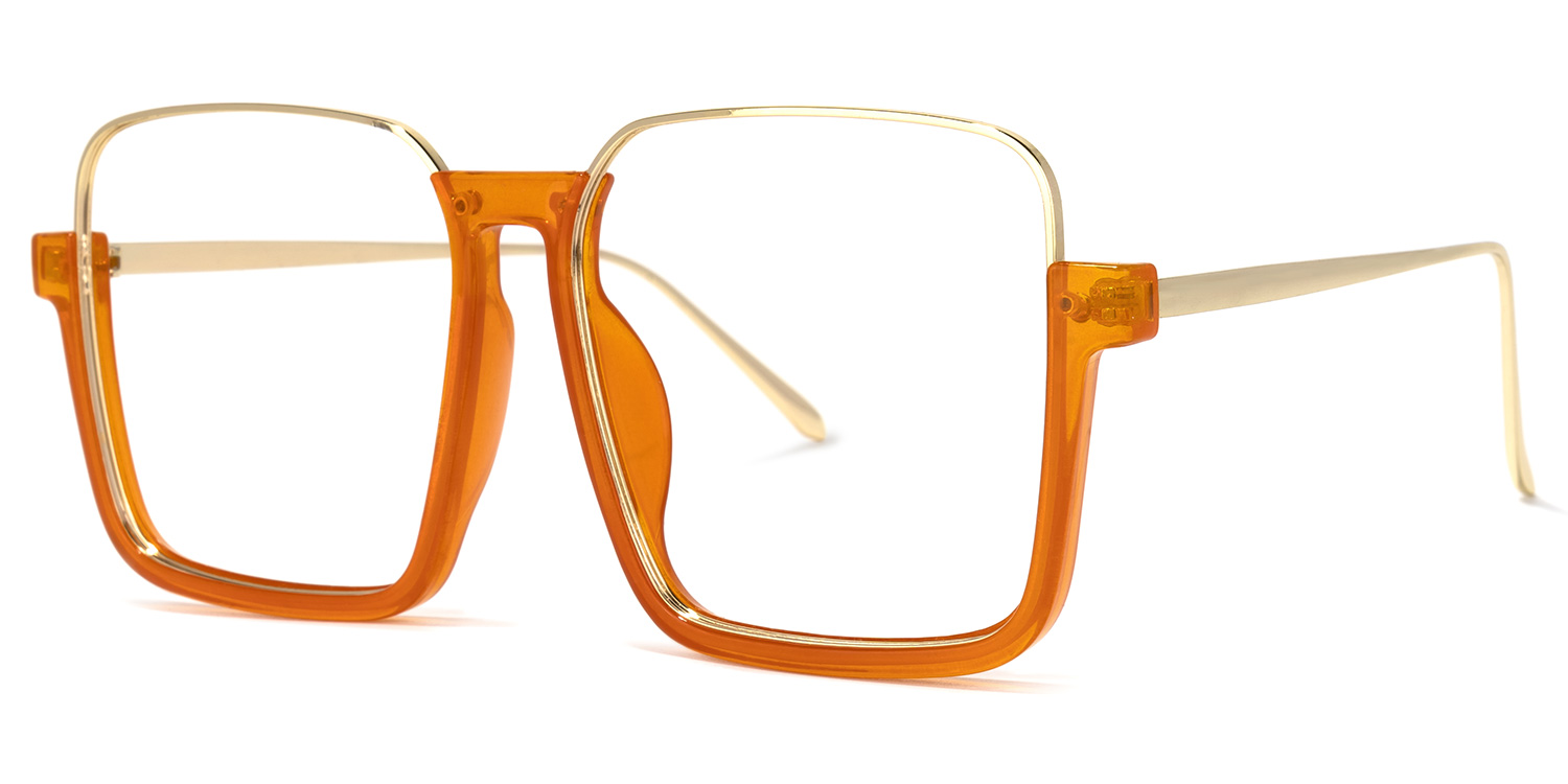 Velez Square Orange Glasses1