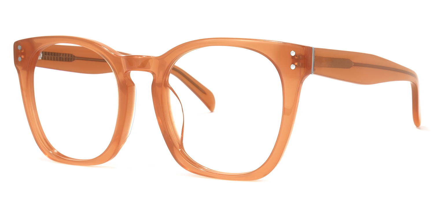 ZEELOOL Orion Square Orange Glasses