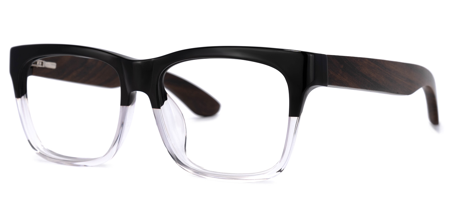 ZEELOOL Atherbest Square Black-Crystal Glasses