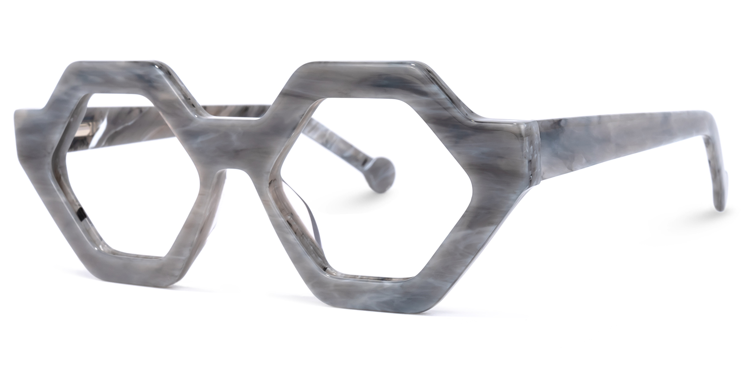 ZEELOOL Barreto Geometric Gray Glasses