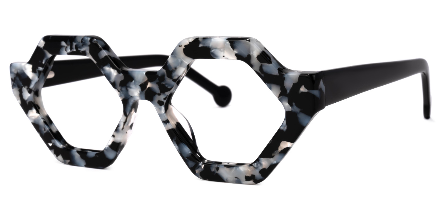 ZEELOOL Barreto Geometric Marble Glasses