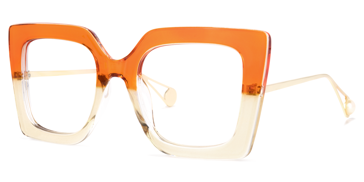 Qatar Square Orange Glasses good-img