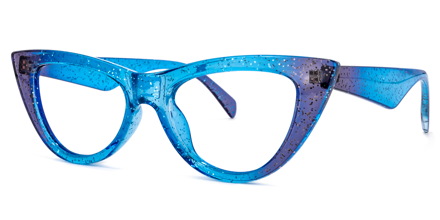ZEELOOL Harding Cateye Blue Glasses