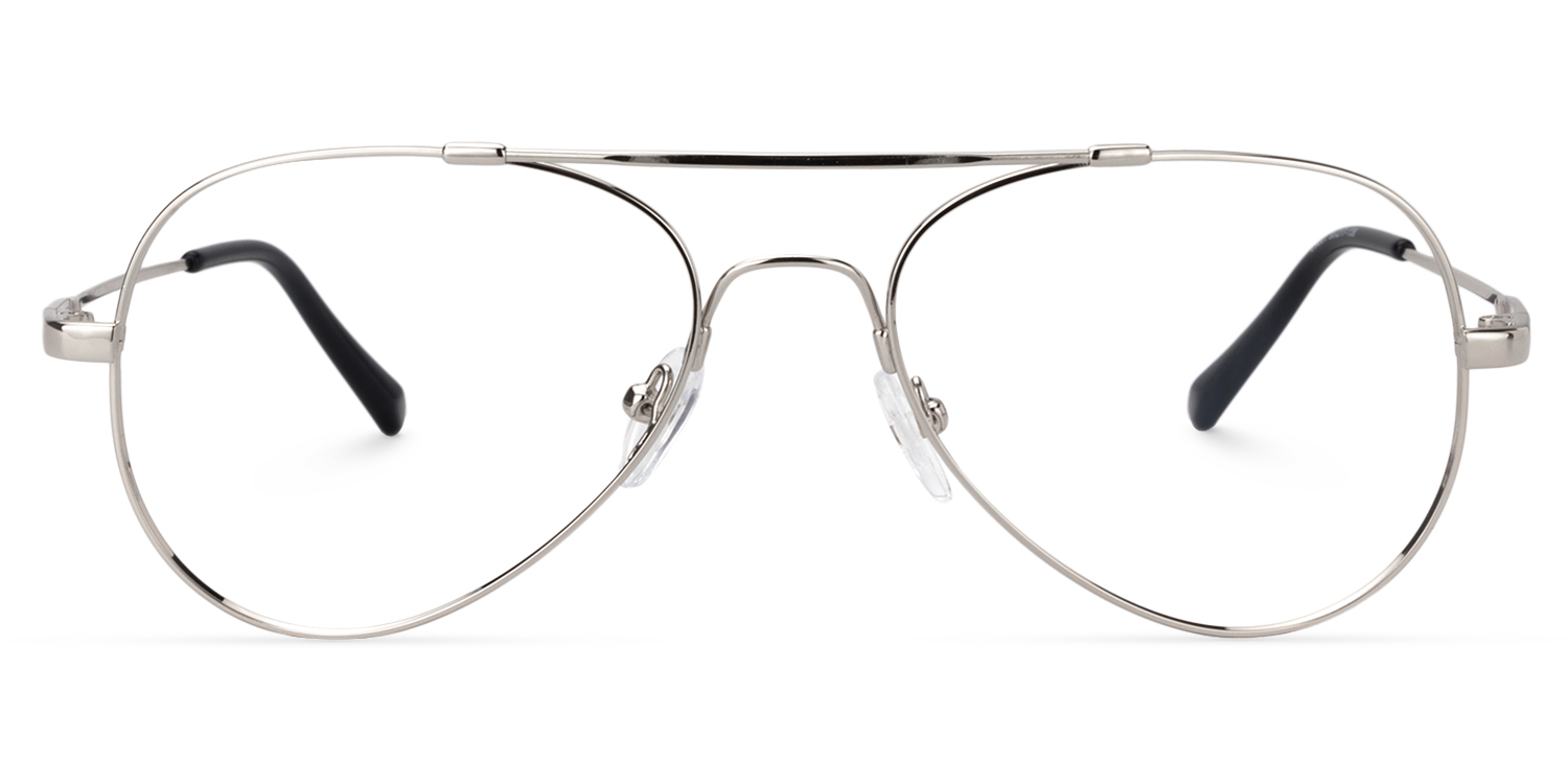 Chaima Aviator Silver Glasses