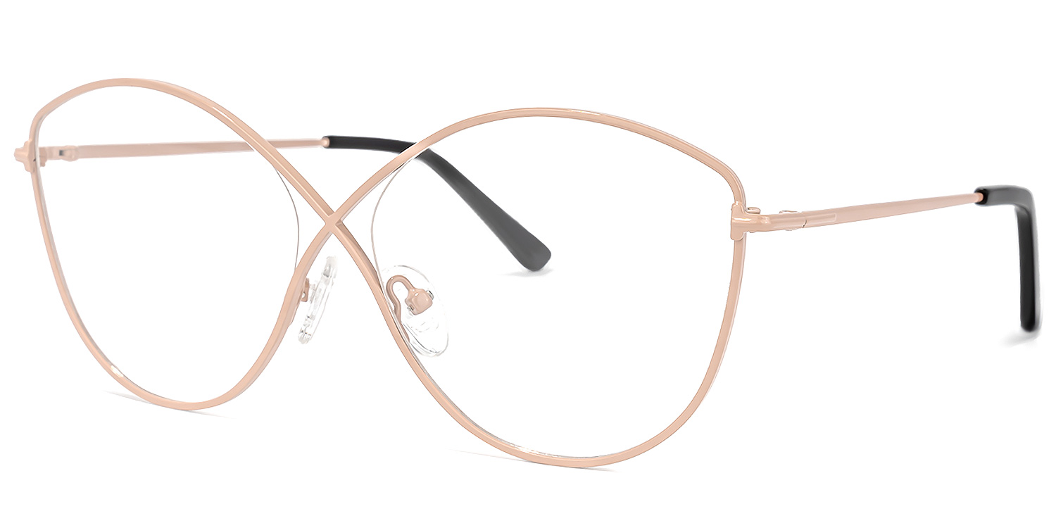 ZEELOOL Garcia Geometric Pink Glasses