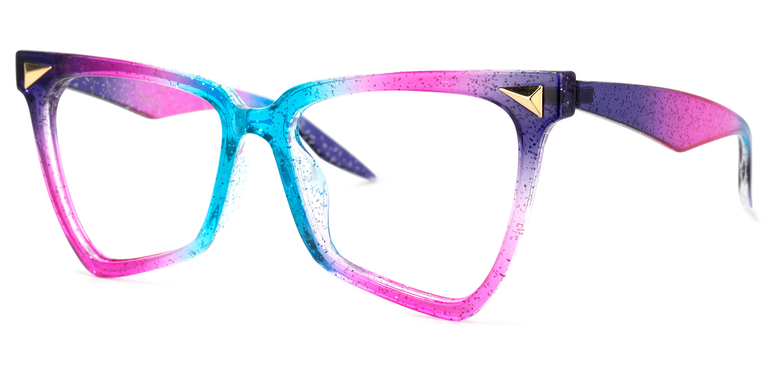 Cicely Geometrical Purple Eyeglasses