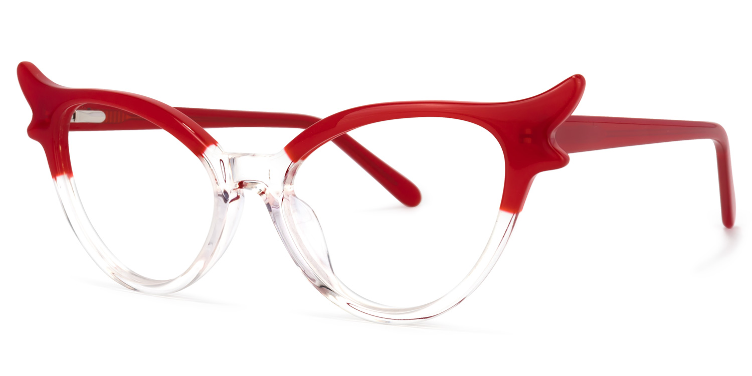 Judy Cat Eye Red Glasses2