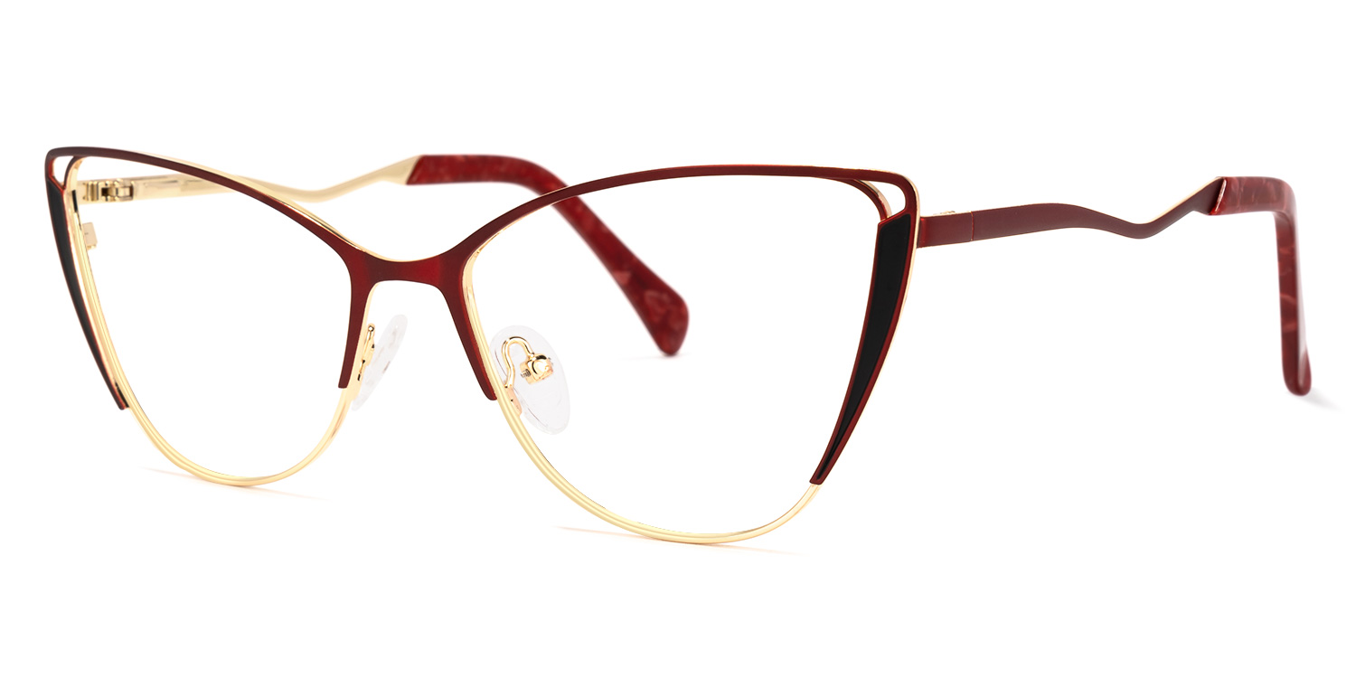 ZEELOOL Dodin Cateye Red Glasses