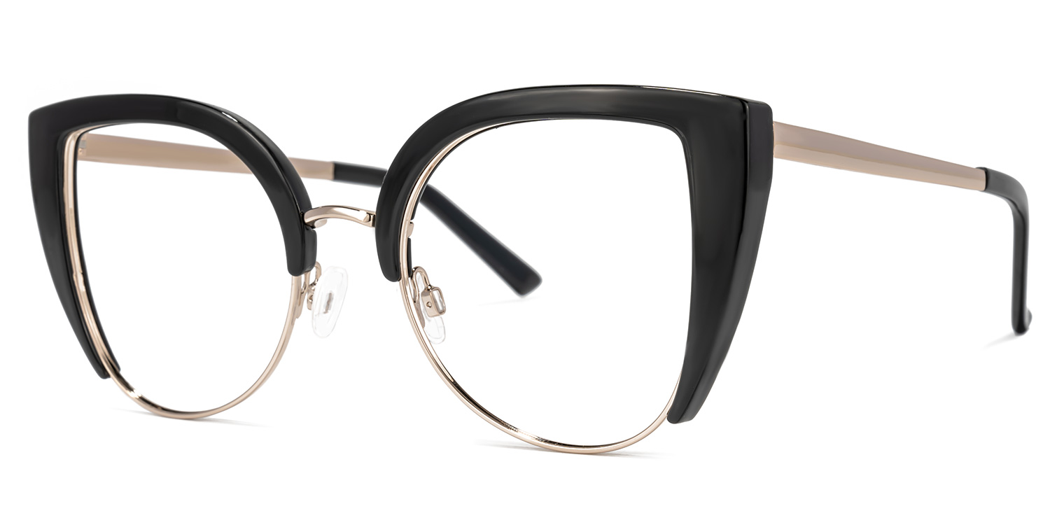 ZEELOOL Brewer Cateye Black Glasses