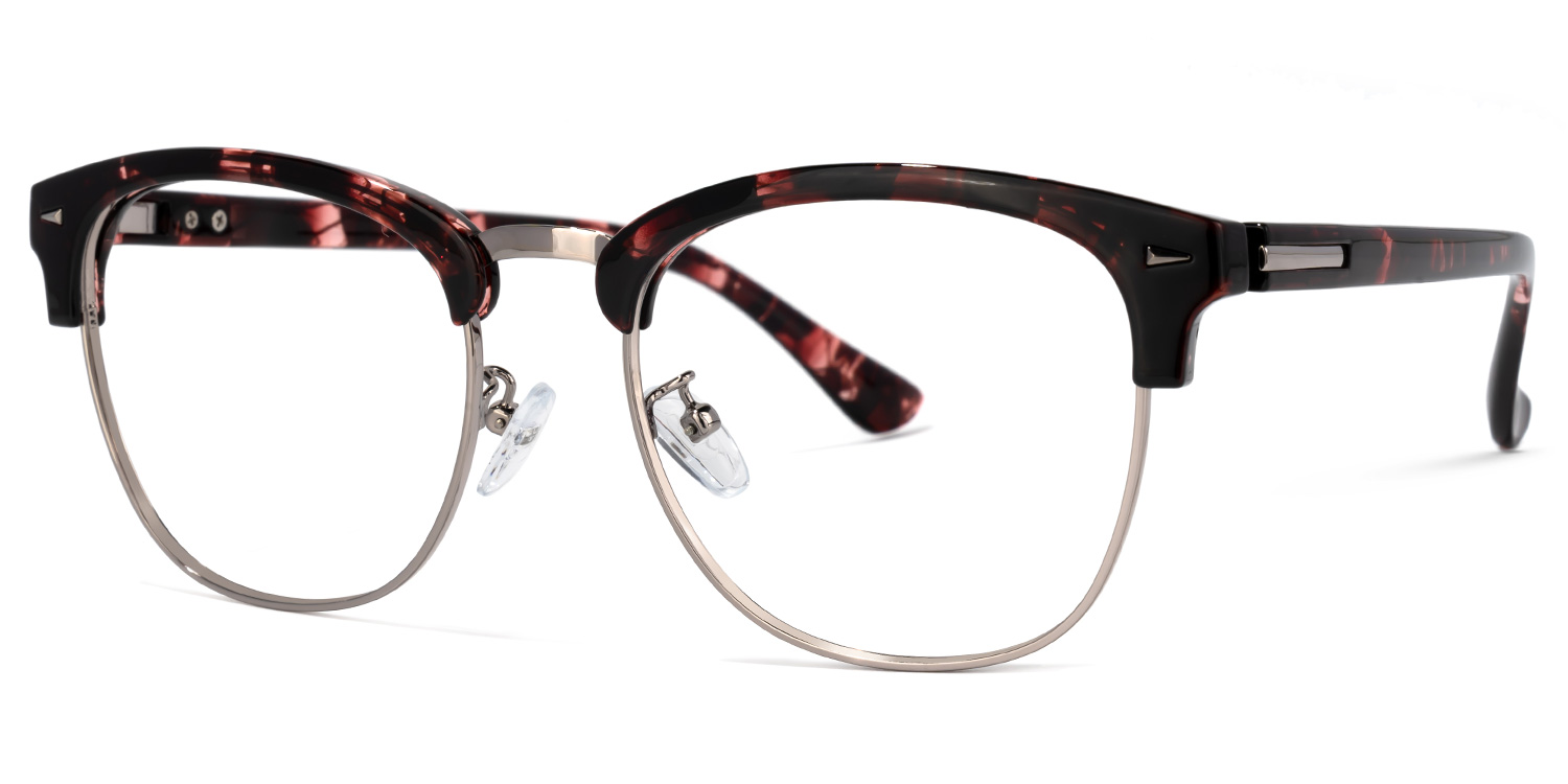 ZEELOOL Lasha Browline Silver Glasses