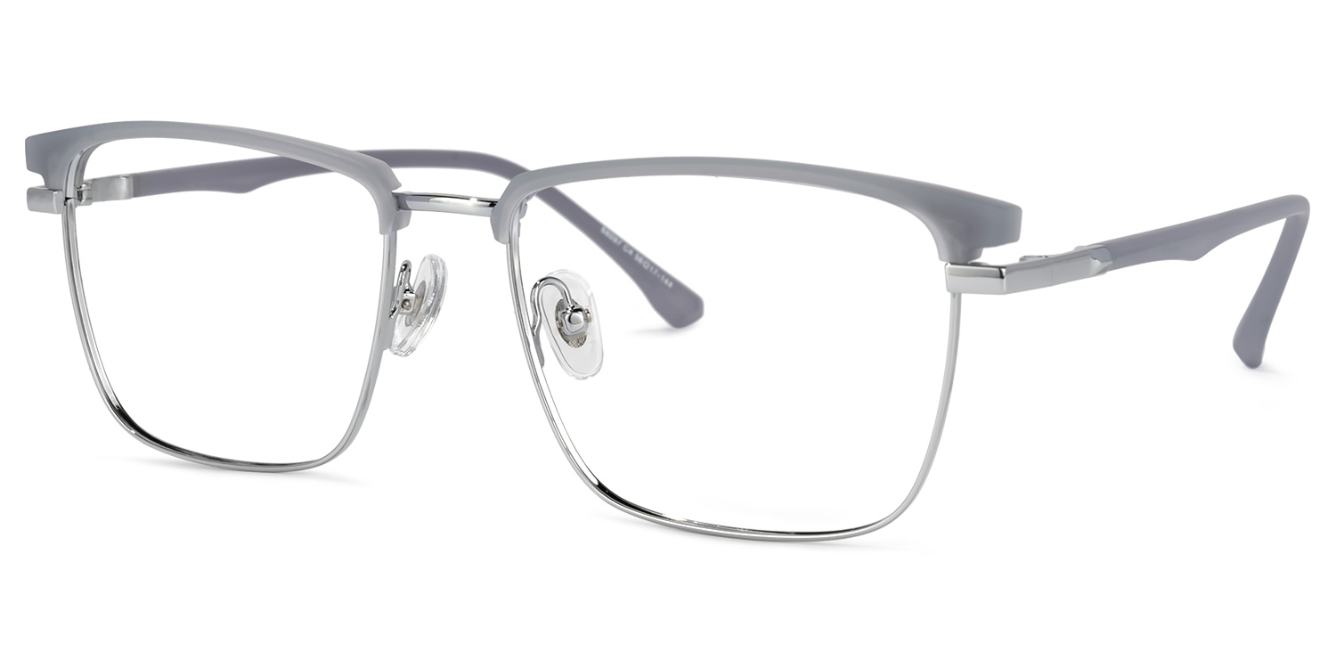 ZEELOOL Kierriah Browline Gray Glasses