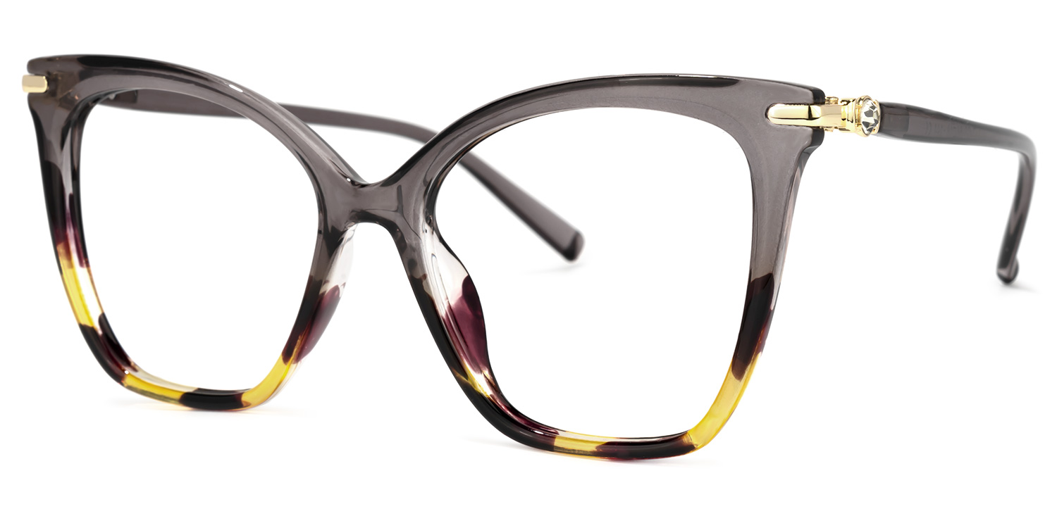 ZEELOOL Lamar Butterfly Gray Glasses