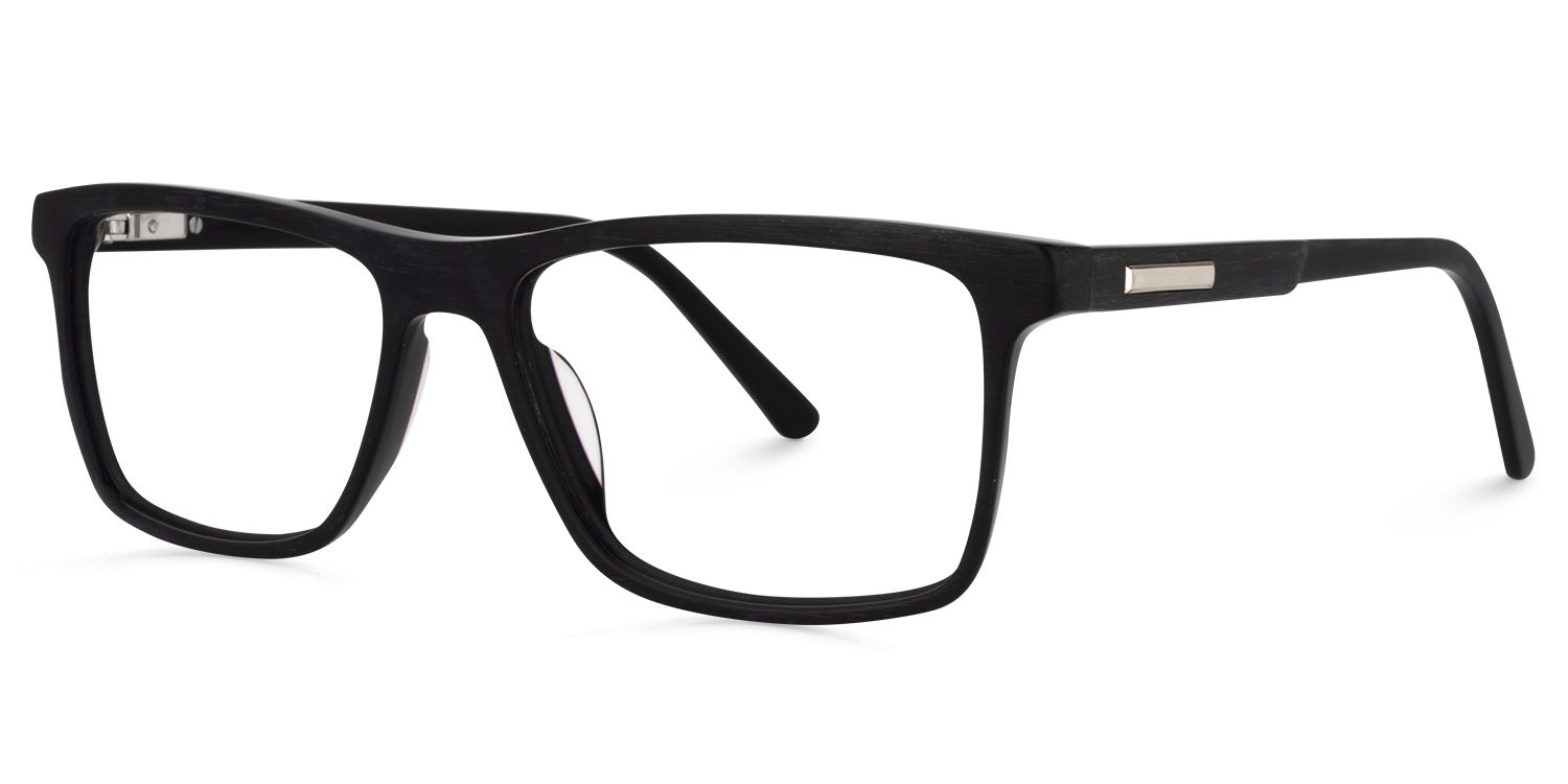 Daniel Rectangle Black Glasses1
