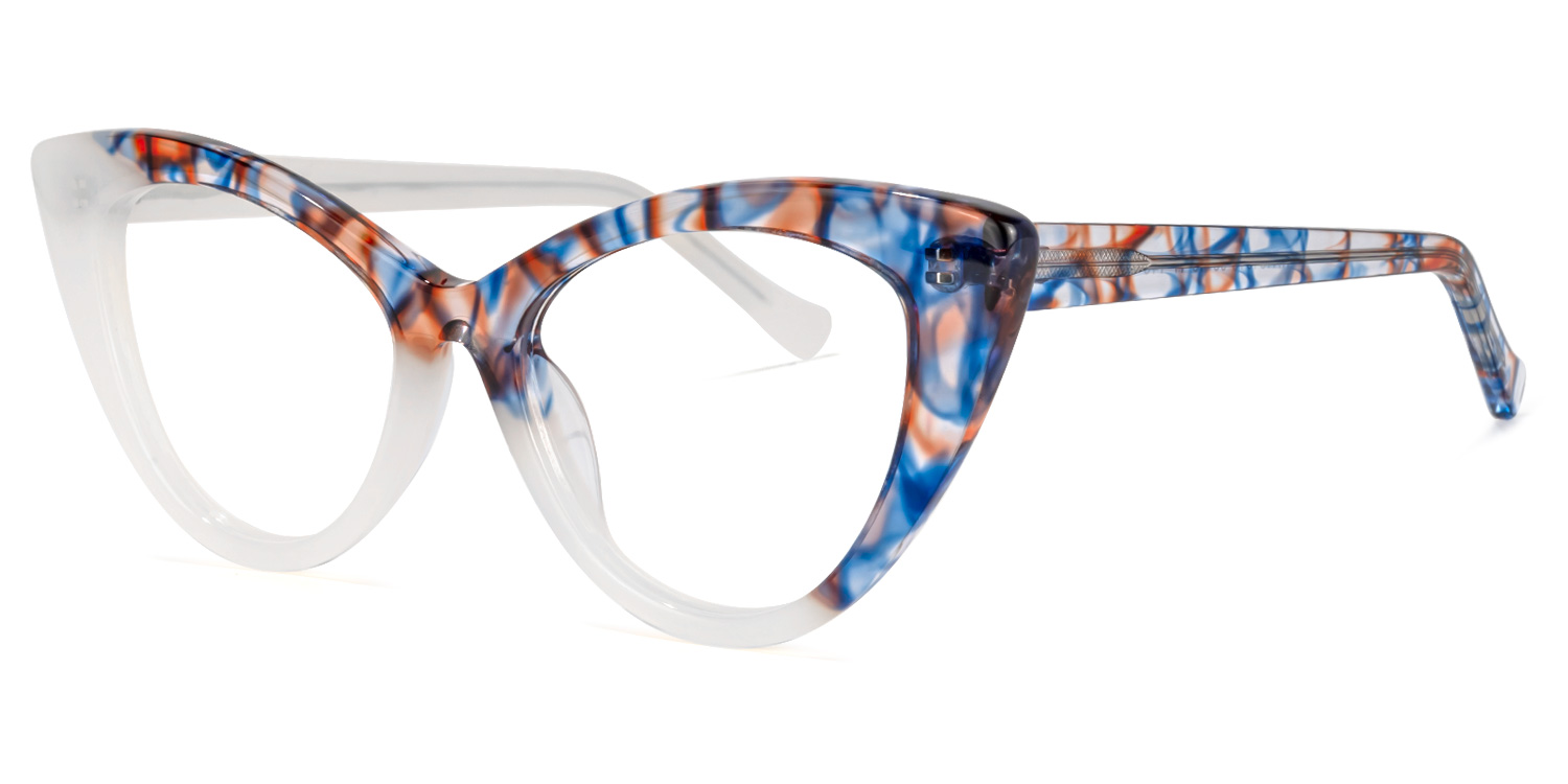 Maxine Cateye White Glasses1