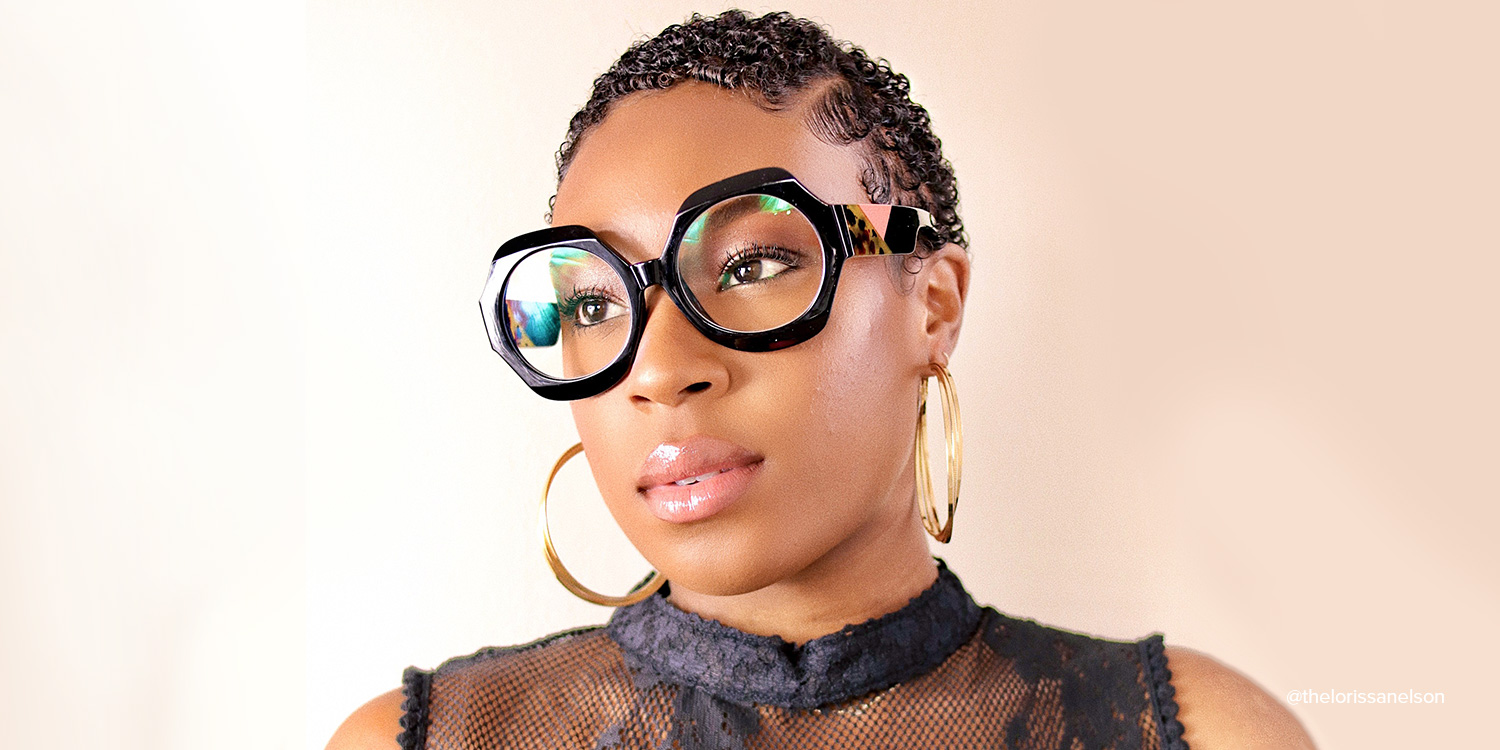 ZEELOOL Geoffrey Geometric Black Glasses