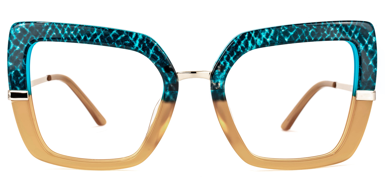 Natalin Square Brown Glasses0