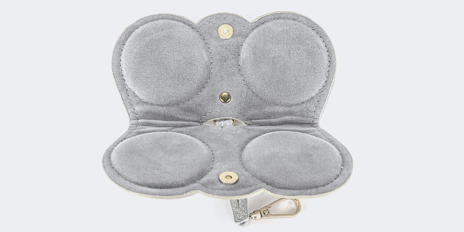 Portable Silver Leather Eyeglasses Bag2