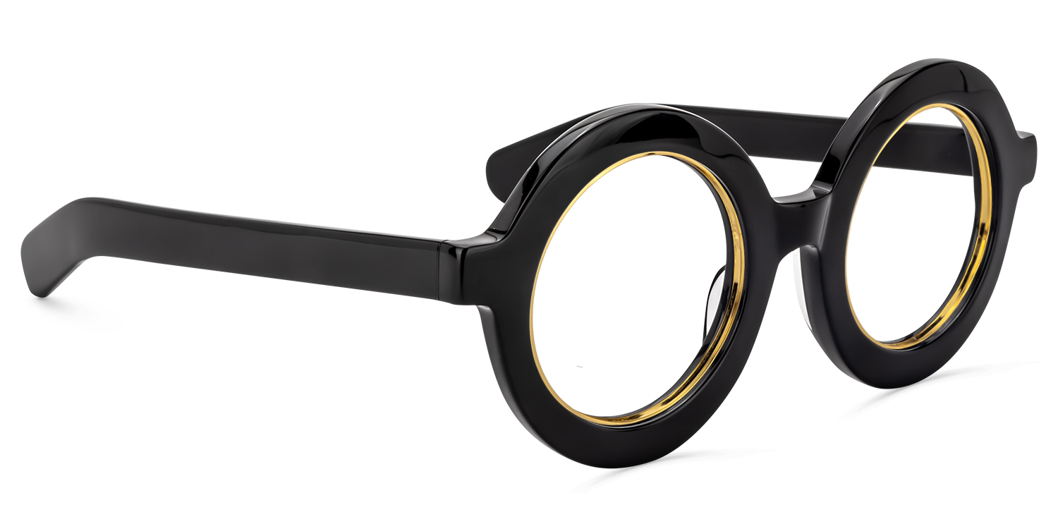 Calhoun Round Black Glasses2