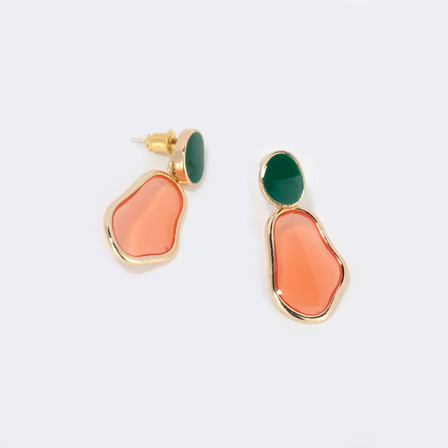 Stylish Heart Shape Gold Earrings good-img