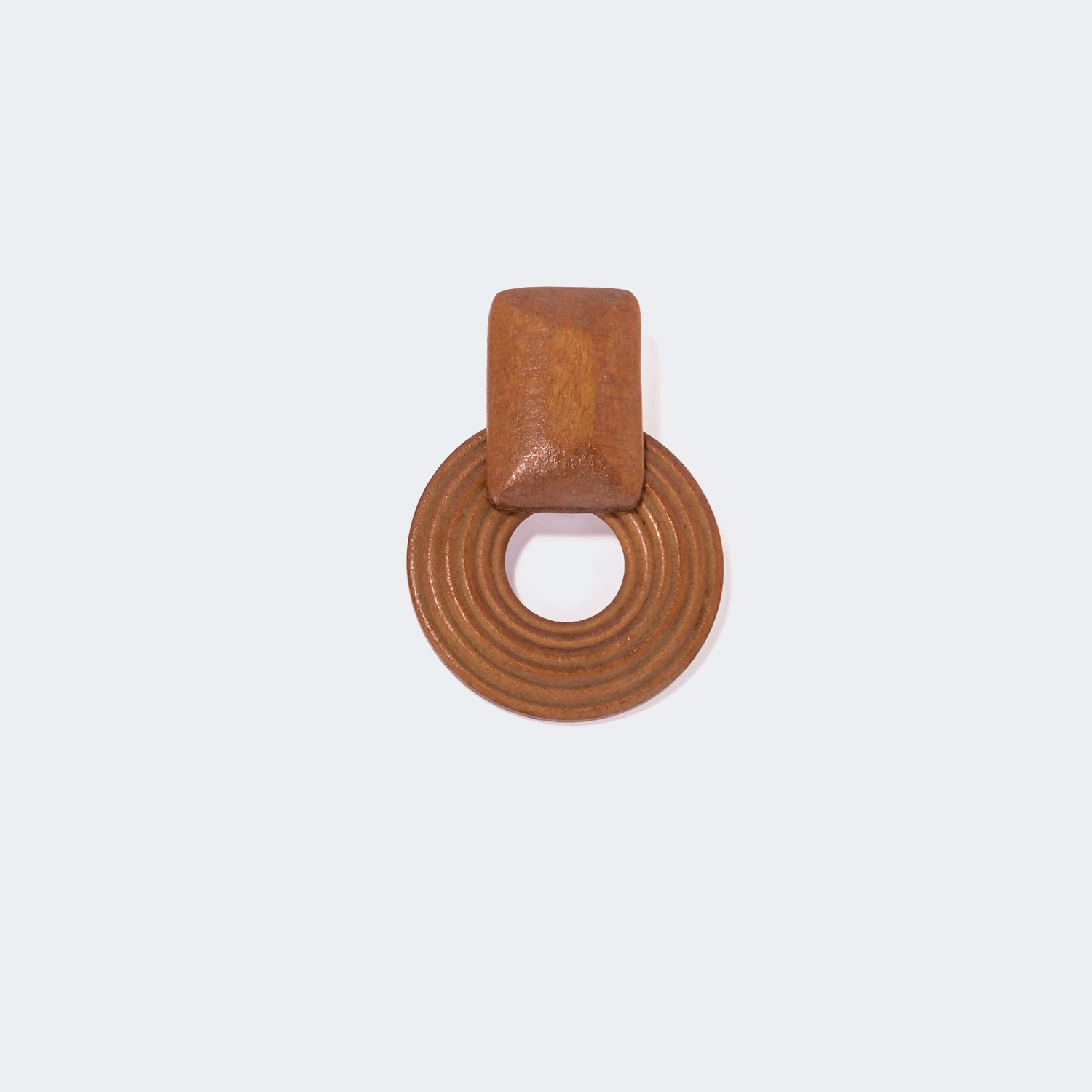 Vintage Wood Brown Earrings2