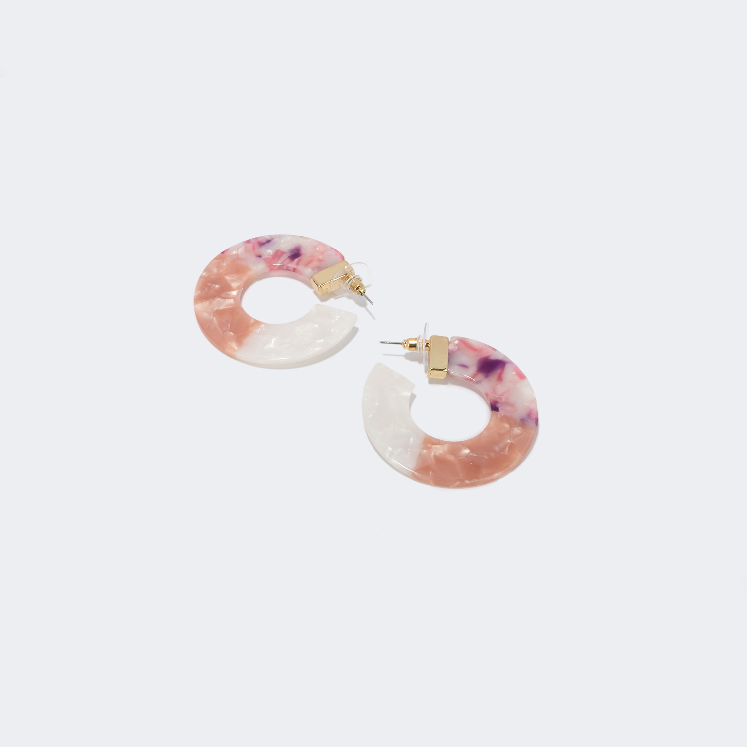 ZEELOOL Stylish Multicolor Acetate Earrings