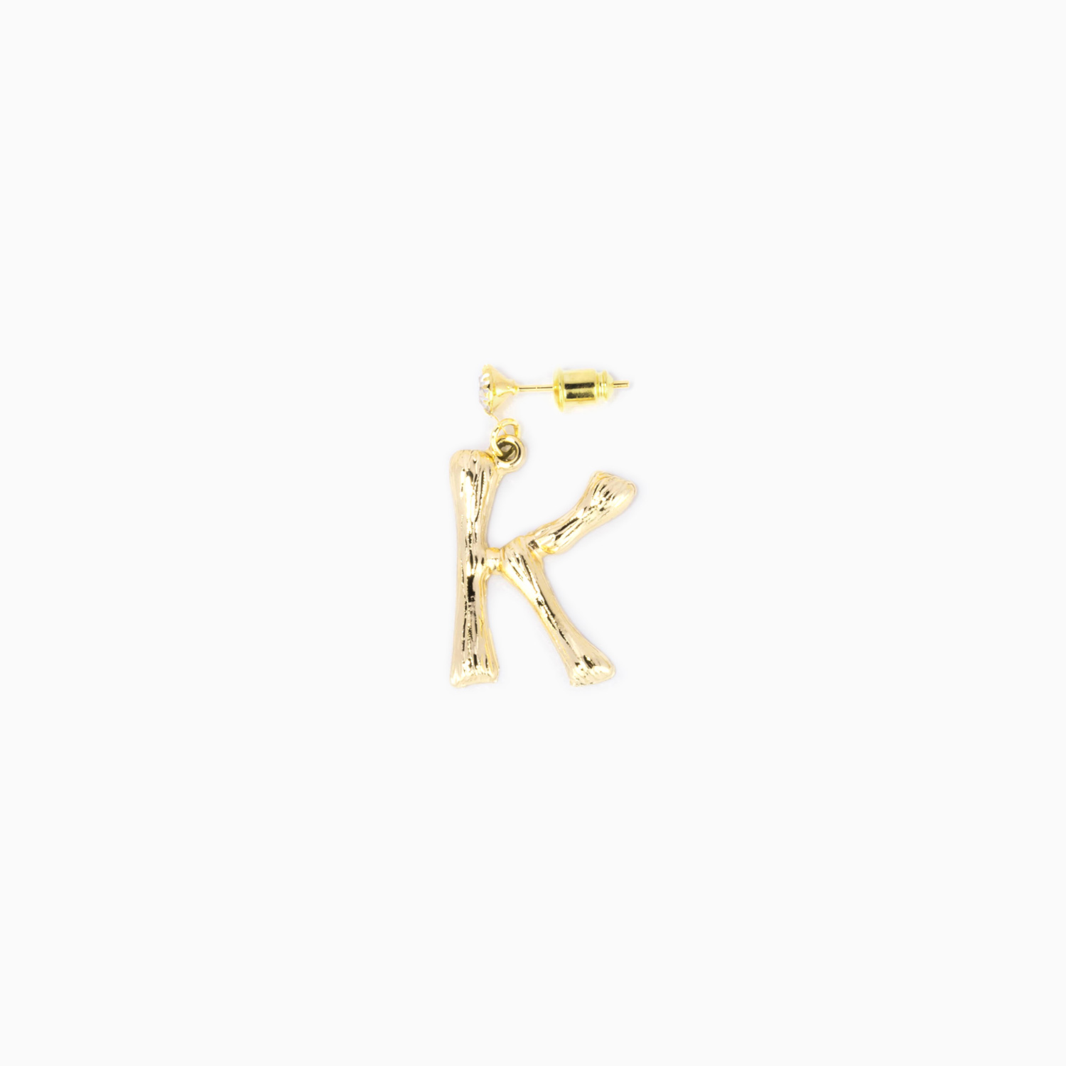 Stylish Letter K Gold Earrings2