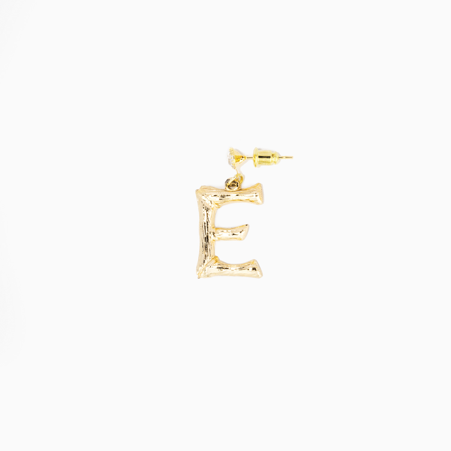 Stylish Letter E Gold Earrings2