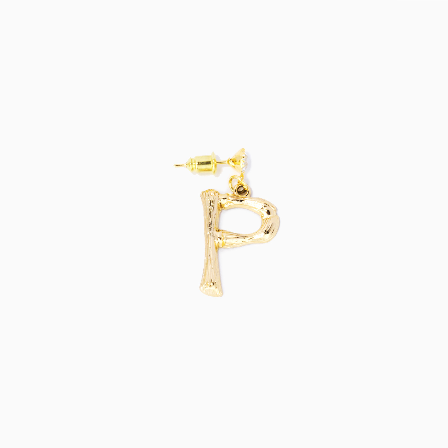 Stylish Latter P Gold Earrings2