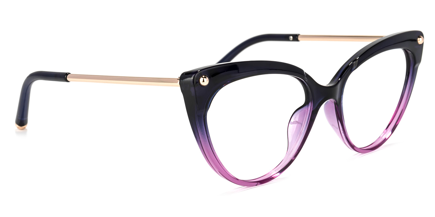 ZEELOOL Alivia Cat Eye Purple Glasses
